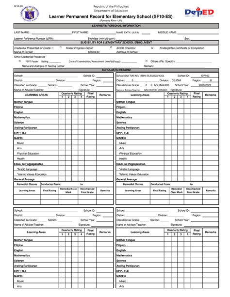 deped sarangani downloadable forms